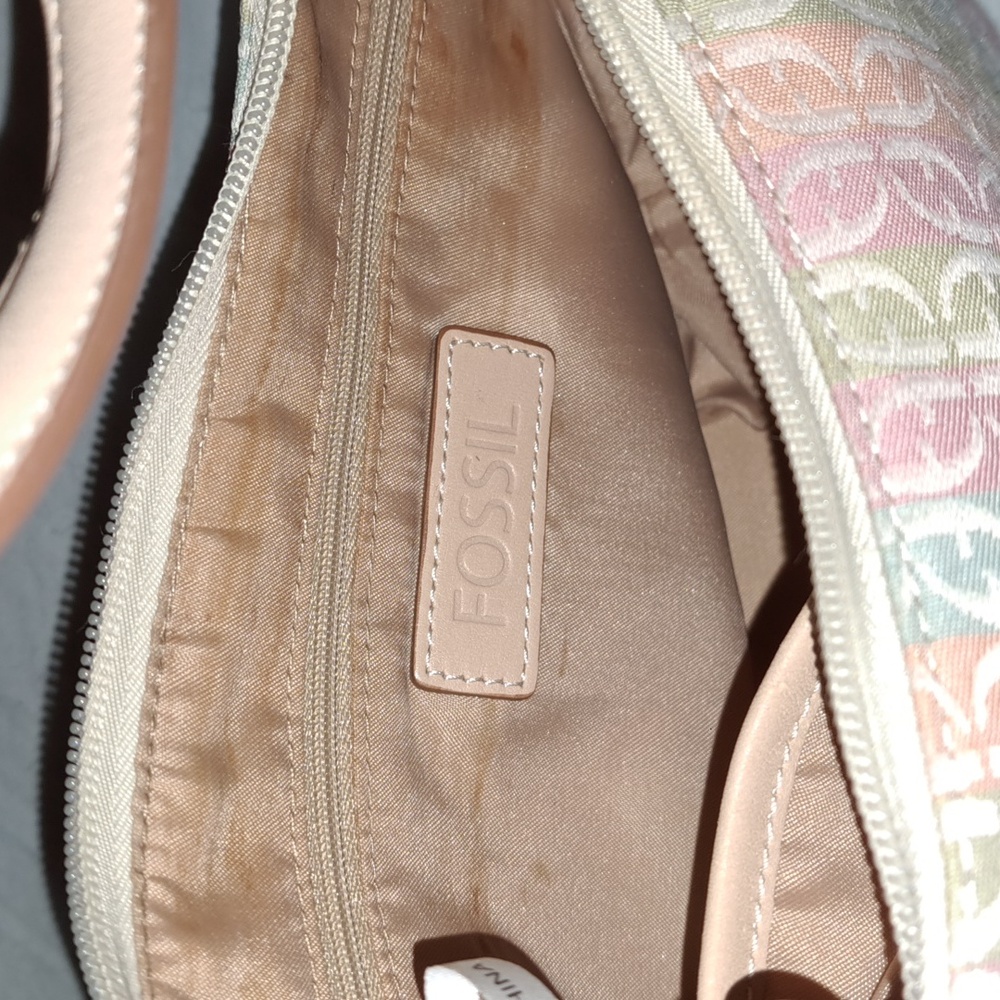 Fossil Hobo Bag Purse Pastal Summer - Picture 6 of 6